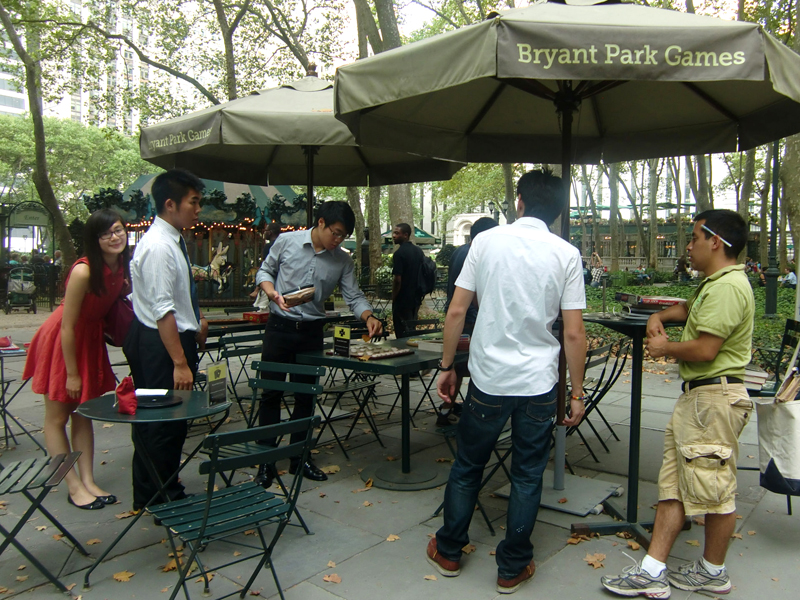 Bryant Park after work