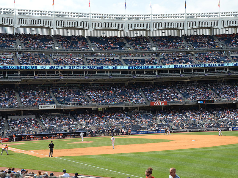 The Baltimore Orioles at the Yankee Stadium
