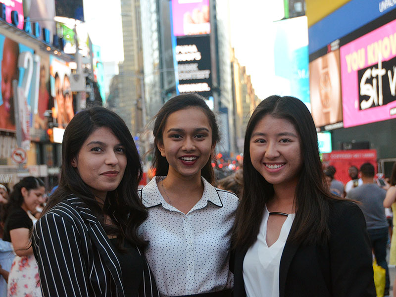 PR team at Times Square
