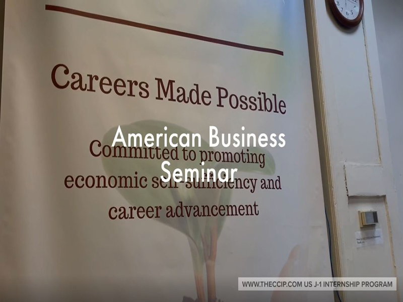 American style business seminar 